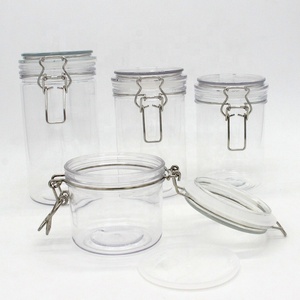 Mỹ Phẩm Nhựa Clip Top Kín <span class=keywords><strong>40Ml</strong></span> 60Ml 80Ml 120Ml Pet Kilner Jar Với Gasket Muỗng - Product Image 4