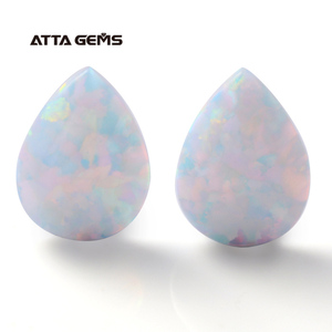 Pera corte cristal <span class=keywords><strong>blanco</strong></span> ópalo gema piedra 17C preciosas de ópalo de fuego - Product Image 2