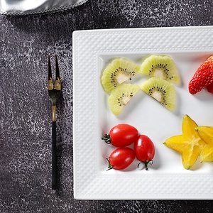 2019 Wholesale High Quality White Porcelain Dinner <strong>Plate</strong> Sets, Party <strong>Plates</strong> White Square Ceramic Dish Hotel <strong>Side</strong> <strong>Plate</strong> - Product Image 5