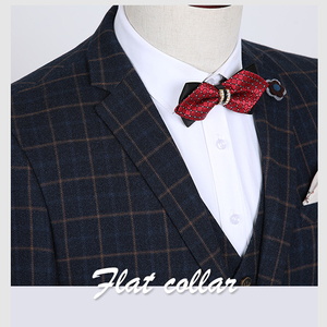 <span class=keywords><strong>Traje</strong></span> informal o de negocios para <span class=keywords><strong>hombre</strong></span>, de tres piezas <span class=keywords><strong>traje</strong></span> a rayas de alta calidad, ajustado - Product Image 5