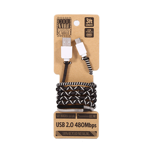 De nylon trenzado libre de enredos más rápido cargador con conectores de metal cable de datos de carga usb - Product Image 1