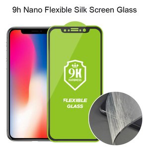 Pour iPhone <span class=keywords><strong>X</strong></span> 10 <span class=keywords><strong>4d</strong></span> anti-rayures nano flexible en verre trempé pleine couverture en soie impression protecteur d'écran - Product Image 1