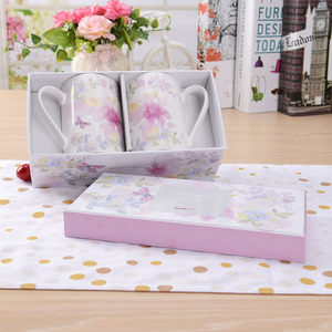 Venta al por mayor china tazas primavera Fresco estilo de embalaje de regalo Taza de <span class=keywords><strong>cerámica</strong></span> con asa - Product Image 2