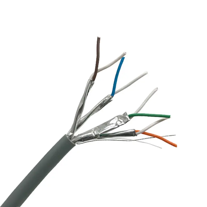 Twisted Pair Terlindung Ganda CAT 6 Kabel Data CAT7 Kabel untuk Komputer