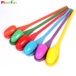 Jeu de relais amusant pour enfants en plein air, course aux œufs et cuillères en bois, jouets d'activités AT12147 - Product Image 4