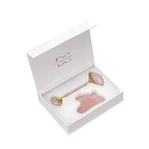 Custom Facial Massager Gift Box Packaging Jade Roller Stone Mailing Cardboard Magnetic Closure Box with Foam for Beauty Products