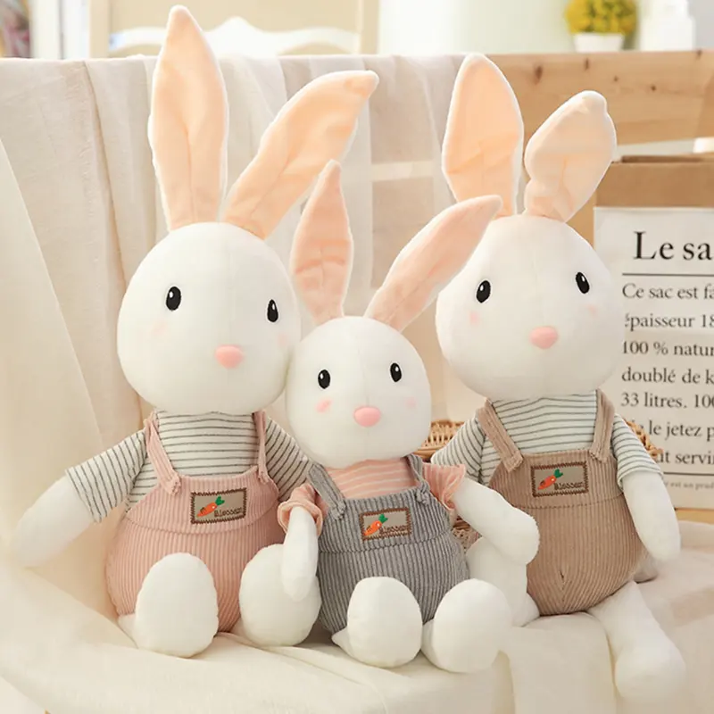 Bel coniglietto nuovo design coniglio peluche peluche animali di pezza giocattoli educativi per bambini