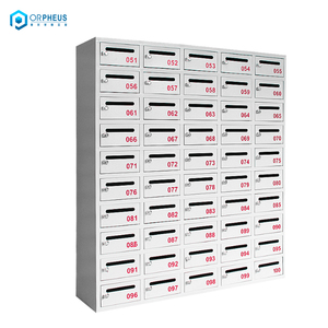 50 Door Multiple Post Boxes 5 <strong>Column</strong> Apartment Stainless Steel Letter Box <strong>Mailboxes</strong> Design