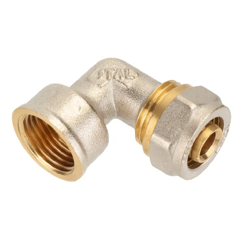 1/2" Female equal elbow brass compression fitting for PEX AL PEX pipe