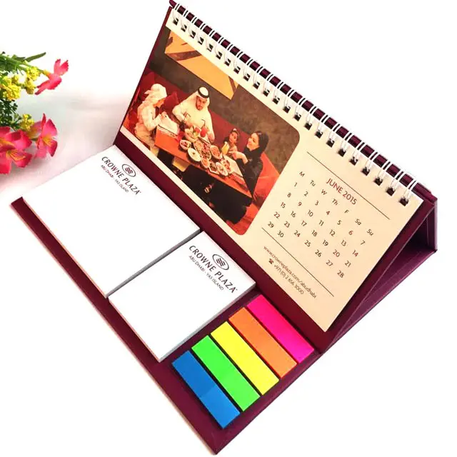 Personalizzato 2020 calendario, 2021 Scrivania Calendario di Stampa, Pieghevole di Carta Calendario Da Tavolo Con note appiccicose