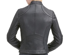 Chaqueta de cuero para mujer, abrigo de moda de otoño e invierno de cuero de oveja, ropa de fábrica, ropa de mujer, poliéster personalizado - Product Image 6