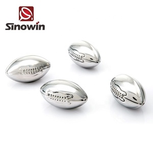 Haute Qualité Rugby Forme <span class=keywords><strong>En</strong></span> Acier Inoxydable Ice Cube <span class=keywords><strong>En</strong></span> Acier Inoxydable Whisky Pierre pour Refroidissement <span class=keywords><strong>Vin</strong></span> - Product Image 1