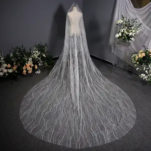 High Quality Elegant Silk Tulle White Wedding Veil Chic Bridal Veils