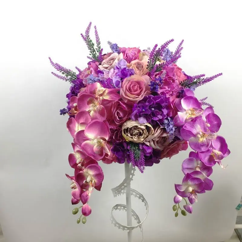 एसपीआर सजावटी टेबल धावक माला Centerpiece व्यवस्था शादी की सजावट गेंद कृत्रिम फूल Centerpieces