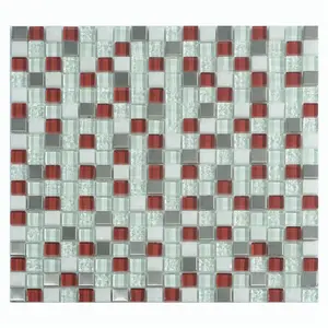 Rode kleur gemengde mozaïek wandtegel/30x30 2019 nieuwe keuken muur kristal tegel mozaïek