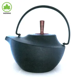 Chá do ferro fundido potenciômetro japonês do chá do ferro fundido personalizado do fabricante aquecedor do potenciômetro do chá do ferro fundido