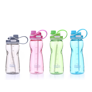Bouteille d'eau écologique en plastique sans paille, ml, design créatif, avec corps transparent, sans bpa, vente en gros - Product Image 2