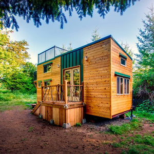 Casa Minuscola Prefabbricata Deepblue Smarthouse Pronta per <span class=keywords><strong>la</strong></span> Spedizione, Struttura in Acciaio Leggero su Ruote - Product Image 2