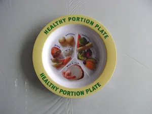 Elegant Appearance 100% Melamine Plates Arabic Porcelain Plate Restaurant Printed Sample Plate