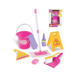 Set di Pulizia Deluxe Rosa per Bambini - Scopa, Secchio, Paletta, Spazzola, Tergivetro - Giocattolo per Gioco di Ruolo Domestico - Product Image 1