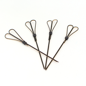 Venta al por mayor 250mm nudo <span class=keywords><strong>pincho</strong></span> <span class=keywords><strong>en</strong></span> forma <span class=keywords><strong>de</strong></span> corazón <span class=keywords><strong>de</strong></span> brocheta <span class=keywords><strong>de</strong></span> Bambú - Product Image 2