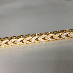 proveedor grande pesado helado Dubai nuevo 18 K italiano oro cuello Franco cadena diseños para los hombres MJCN069 - Product Image 2