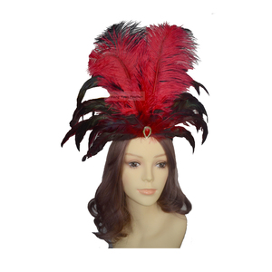 Mode <span class=keywords><strong>coiffure</strong></span> pour la fête de <span class=keywords><strong>bal</strong></span> Carnaval autruche plume coiffe - Product Image 2