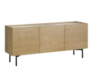 新设计餐具柜密度板与橡木单板橡木腿木柜