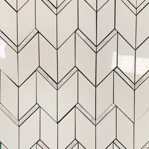 Mármol <span class=keywords><strong>blanco</strong></span> puro piedra mosaico de la mezcla de la madre de la perla mosaico de <span class=keywords><strong>pared</strong></span> - Product Image 3