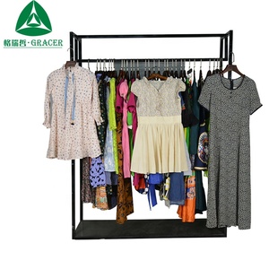 Vêtements d'occasion en gros : Robes d'été en coton <span class=keywords><strong>pour</strong></span> femmes, propres et abordables, variété de styles et de tailles, provenance Guangdong, MOQ 45kg - Product Image 5