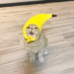 Heyri Pet Kreative Mode Zubehör Haustier Hündchen lustige Bananen hut schöne Kätzchen Katze kleine Hunde Party Kostüm Haustier Bananen hüte