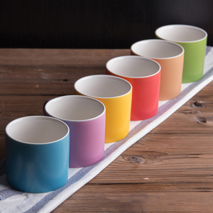 Offre Spéciale couleur argile cylindre poignée café et thé tasse en porcelaine usine - Product Image 5