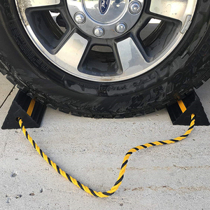 High Quality Heavy Duty Parking Equipment Rubber Stopper Aircraft <strong>Chock</strong> with Fabric Rope <strong>Wheel</strong> <strong>Chock</strong> - Product Image 5