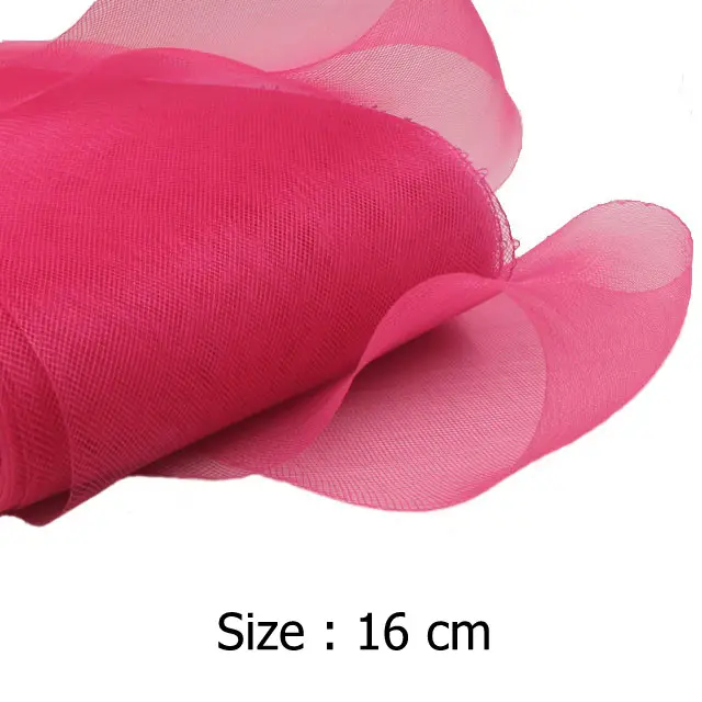 6.3 "(16 cm) Flat Plain Horsehair Crin Crinoline Braid Organza Fabric Chrinolin Mesh For Women Making Headpiece Fascinator