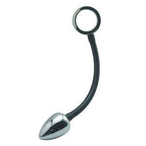 De Metal escroto colgante demora la eyaculación de aluminio de aleación de anillo de pene enchufe trasero para los hombres - Product Image 4
