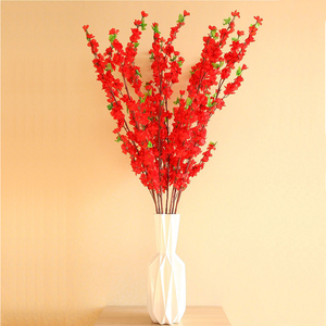 Flor Artificial Flor de melocotón <span class=keywords><strong>cherry</strong></span> plum ramo de flor de seda - Product Image 3