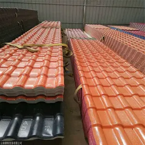 Teja de techo sintética ligera de resina de poliéster pvc asa de bajo coste a precio competitivo