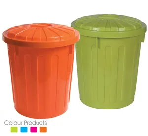 塑料垃圾桶圆形塑料垃圾桶与灵活的盖子