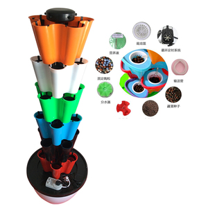 2018 nueva Alta Calidad apilable pétalo plástico maceta <span class=keywords><strong>Vertical</strong></span> maceta para <span class=keywords><strong>el</strong></span> balcón y jardín - Product Image 3