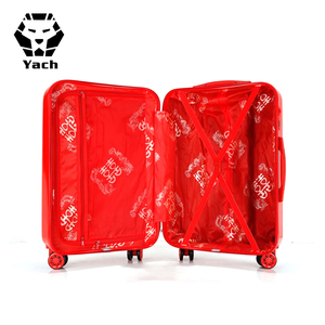 boda equipaje ABS PC equipaje y viajes carro rojo maleta de equipaje caso - Product Image 6