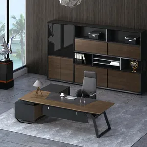 L Shape Attractive Design Excellent Quality CEO Office Furniture Luxury Tables