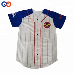 Embroidery women hot pink baseball jersey - Product Image 3