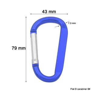 Logo Laser Kustom Murah Aluminium Flat D Carabiner untuk Tas - Product Image 5