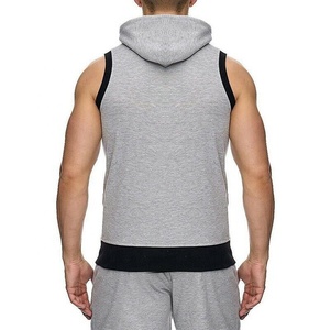 เสื้อแขนกุดมีฮู้ดสำหรับผู้ชายเสื้อกั๊กกันหนาวแบบลำลองมีฮู้ดสำหรับเล่นกีฬามีเอกลักษณ์ - Product Image 3