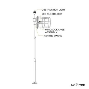 JV-HP-W-1 Airport Wind Vane Windsocks <span class=keywords><strong>Helipad</strong></span> luce di emergenza nave <span class=keywords><strong>helipad</strong></span> Light - Product Image 5