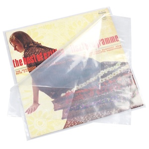 Couvercle de disque LDPE Lp de 3 mil en plastique non scellé 12 "pochettes extérieures pour disque vinyle pour le stockage d'album Phono - Product Image 1