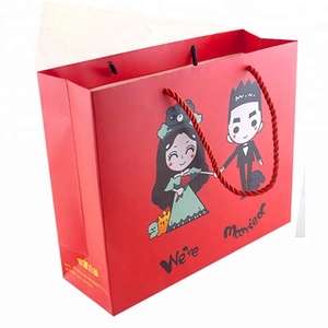 Alta calidad bolsa de papel de regalo de boda con <span class=keywords><strong>Decaron</strong></span> mango - Product Image 2