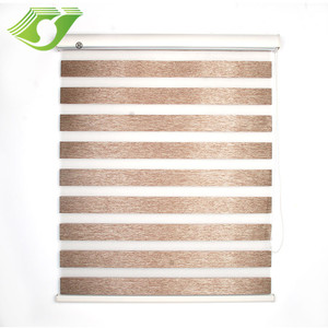 Coreano dual día <span class=keywords><strong>y</strong></span> noche tela superior de rodillos cebra persianas ventana cortina tela <span class=keywords><strong>romana</strong></span> persianas noche cebra - Product Image 2