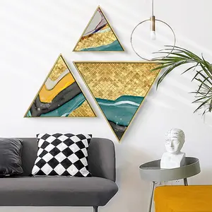 Dreieck 3d bild rahmen gerahmte dekorative home wand decor 3d moderne abstrakte kunst malerei