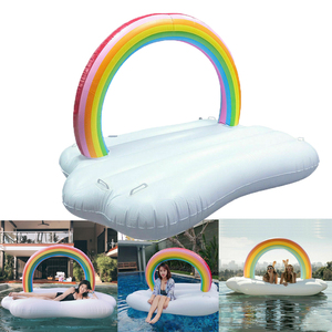 Arco iris y nube inflable flotadores balsa colchón para verano playa piscina - Product Image 1